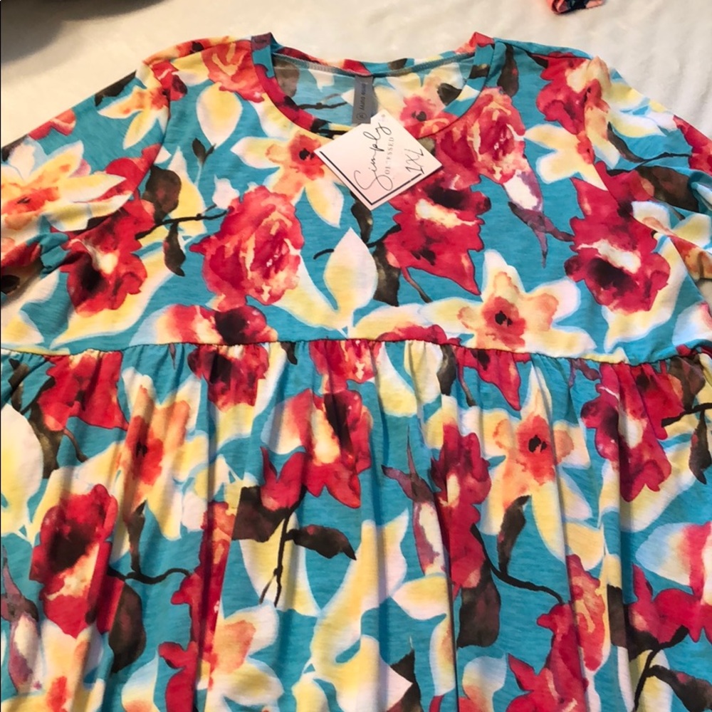 Brand new floral baby doll top